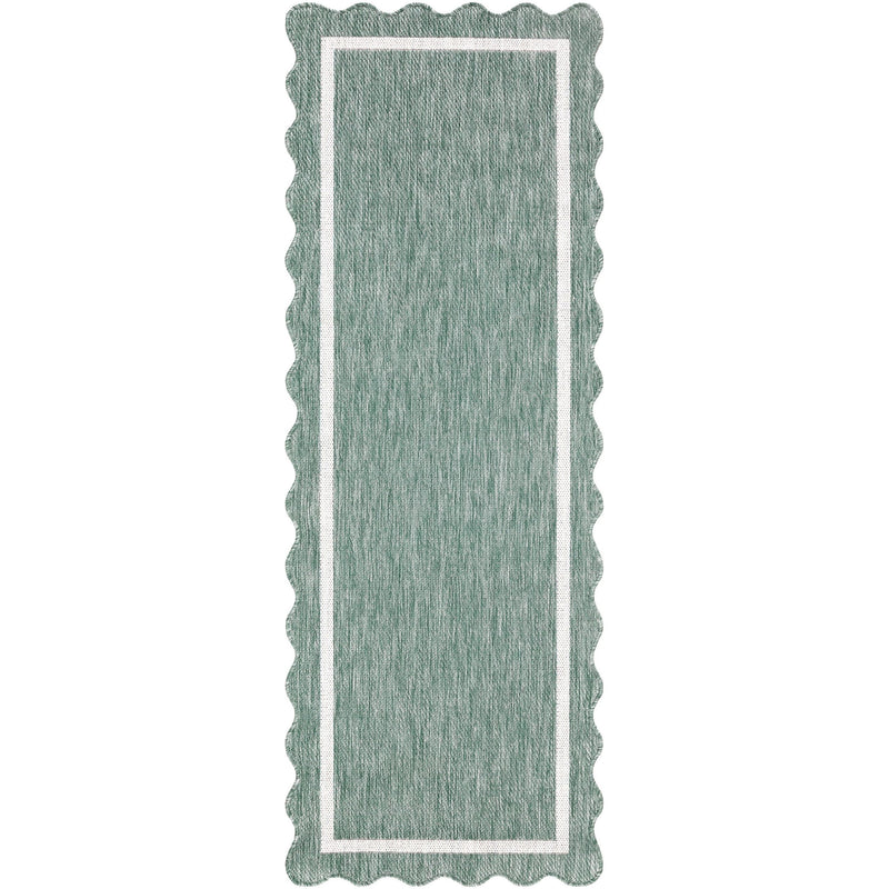 Miami Beach Rug 2326 | Medium Green / Cream