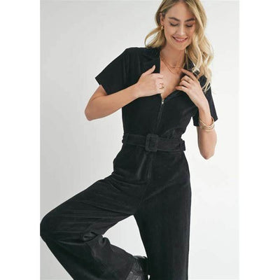 Morrison Cord Jumpsuit | Black