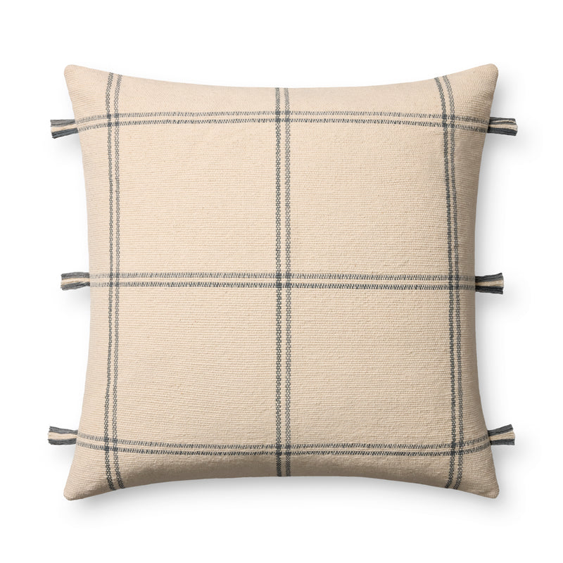 Lainey Pillow | Natural / Blue