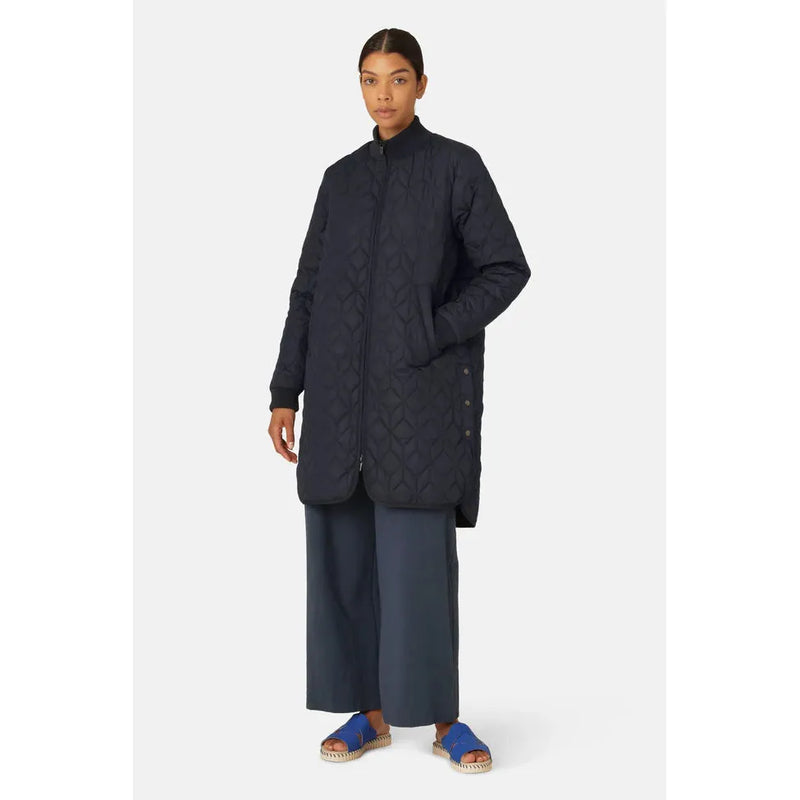 Padded Quilt Coat | Dark Indigo