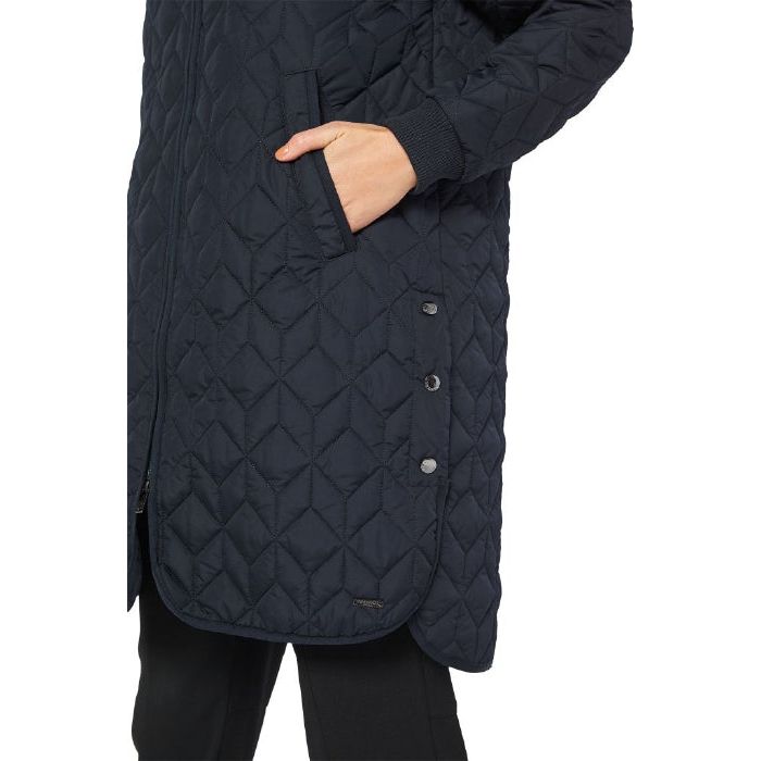 Padded Quilt Coat | Dark Indigo