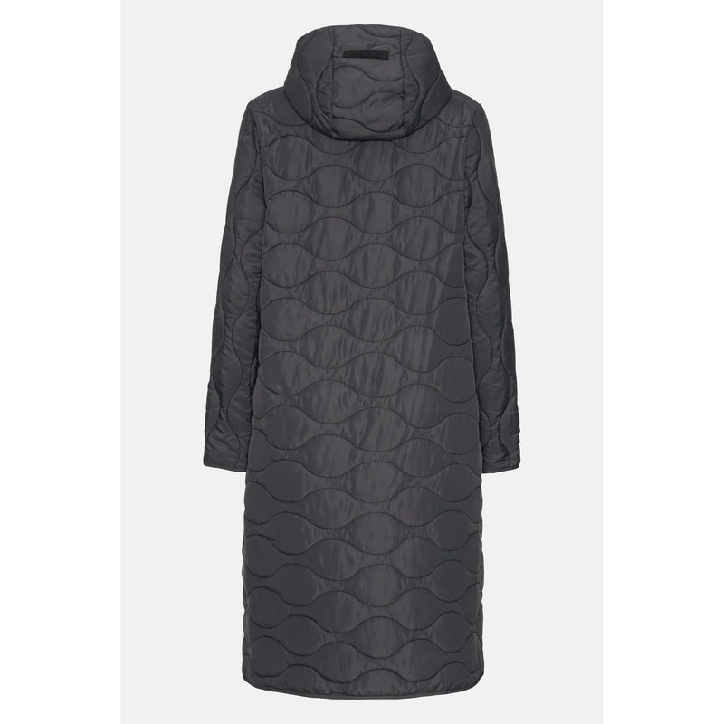 Long Quilted Coat | Asphalt