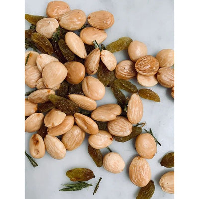 Fancy Cocktail Nuts | Marcona Almonds, Candied Rosemary & Raisin