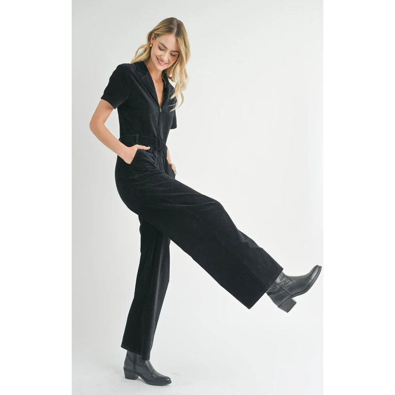 Morrison Cord Jumpsuit | Black