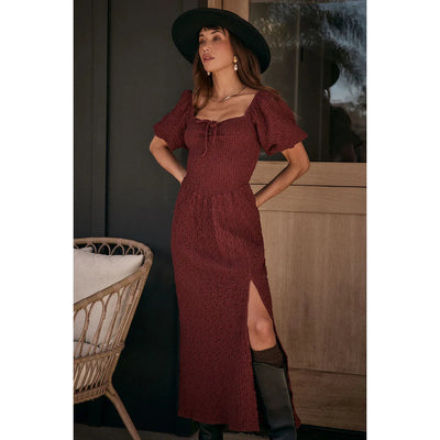 Colyn Sangria Midi Dress | Sangria