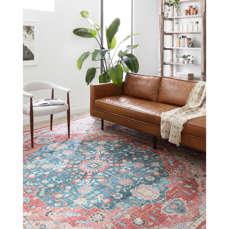 Skye Rug 05 | Brick/Ocean
