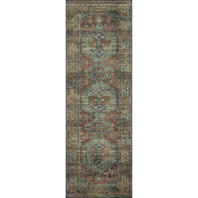 Skye Rug 07 | Terracotta/Sky