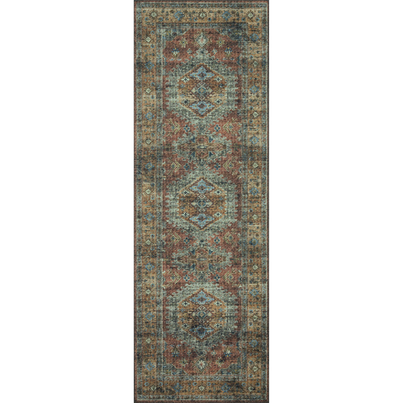 Skye Rug 07 | Terracotta/Sky