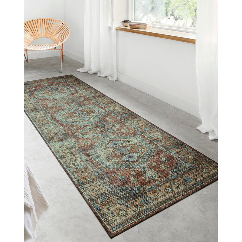 Skye Rug 07 | Terracotta/Sky