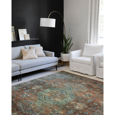 Skye Rug 07 | Terracotta/Sky