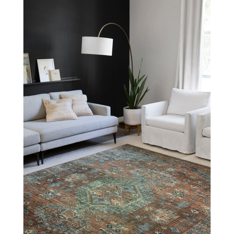 Skye Rug 07 | Terracotta/Sky