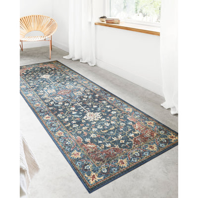 Skye Rug 08 | Denim/Brick