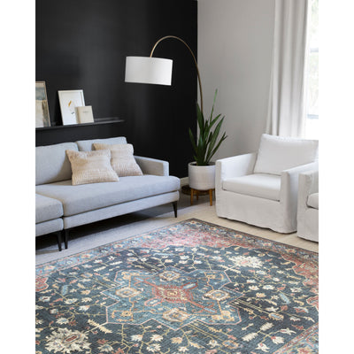 Skye Rug 08 | Denim/Brick