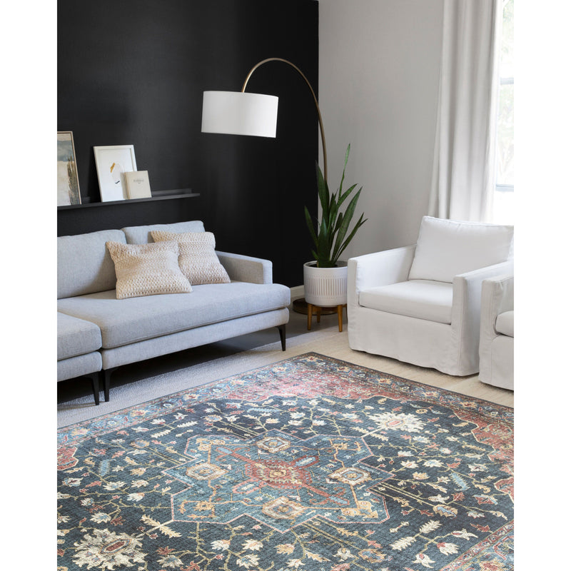 Skye Rug 08 | Denim/Brick