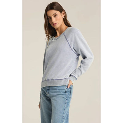 Saldana French Terry Sweatshirt | Washed Denim