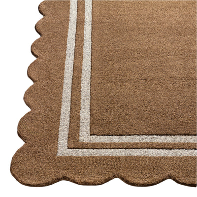 Scalloped Rug 2301 | Caramel / Tan