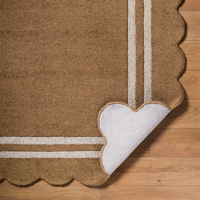 Scalloped Rug 2301 | Caramel / Tan