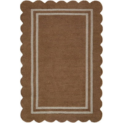 Scalloped Rug 2301 | Caramel / Tan
