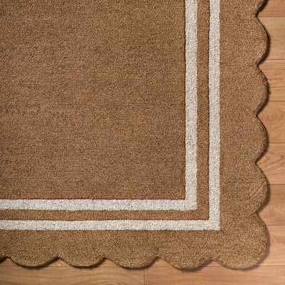 Scalloped Rug 2301 | Caramel / Tan