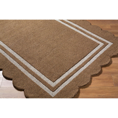 Scalloped Rug 2301 | Caramel / Tan