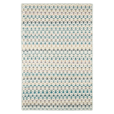 Poppy Blue Handwoven Wool Rug