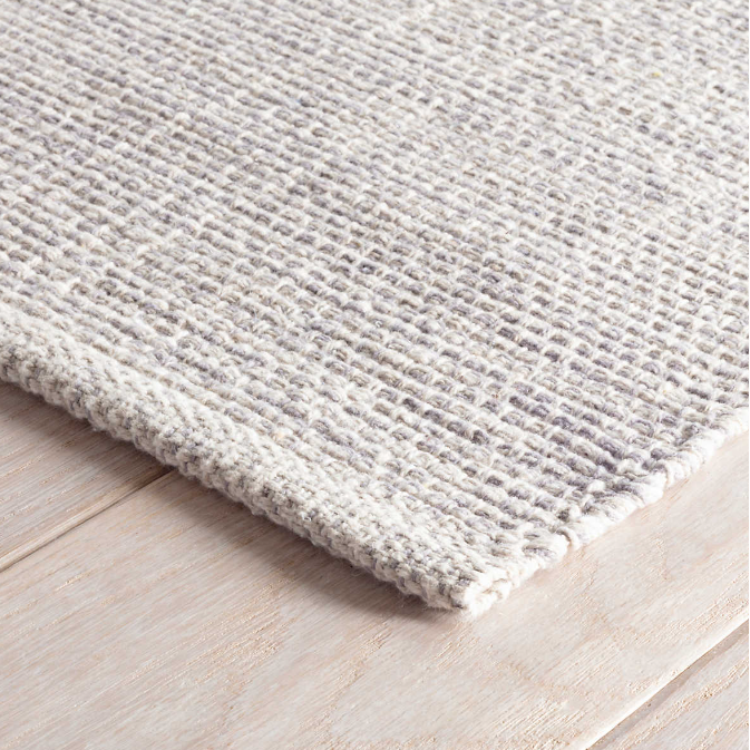 Marled Grey Woven Cotton Rug | 6&