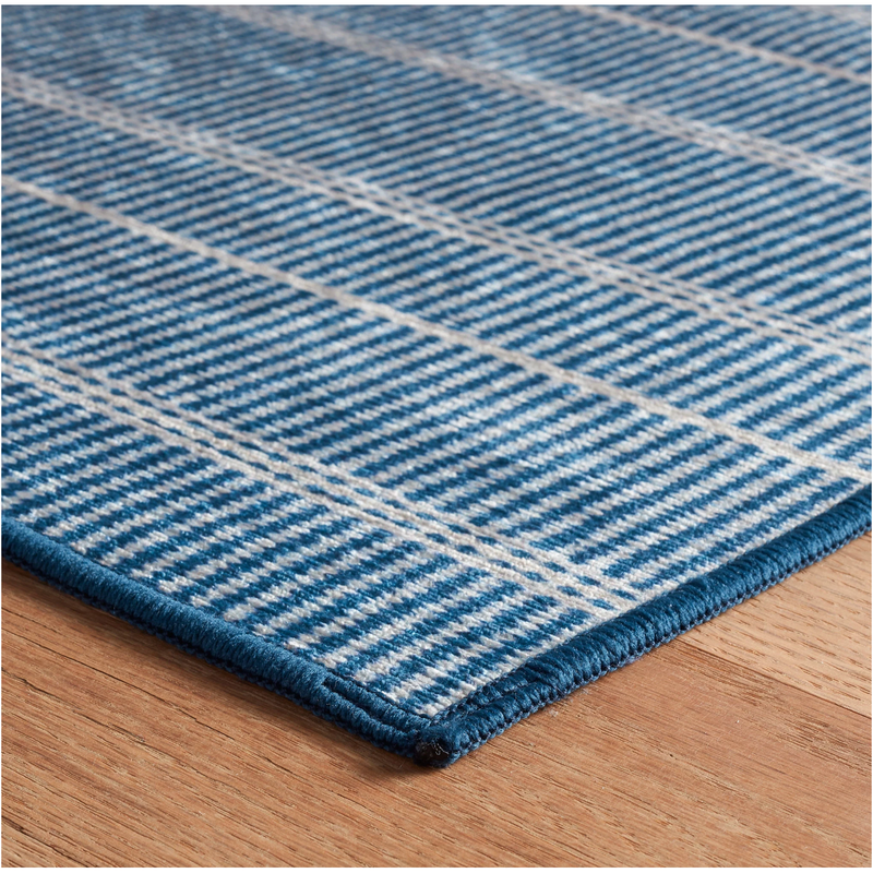 Samson Blue Machine Washable Rug