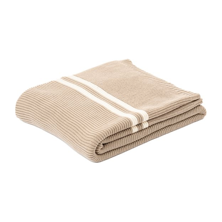 Hudson Taupe Knit Throw