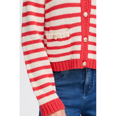 Belinda Cardigan | Poinsettia mix