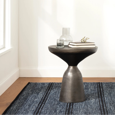 Malta Navy Handwoven Wool Rug