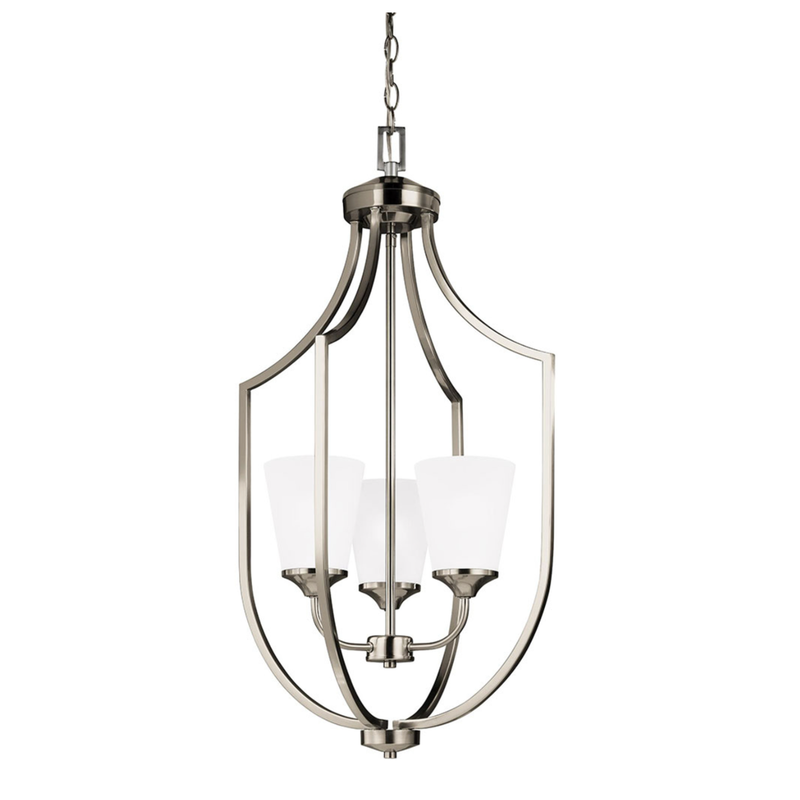 Hanford Three Light Lantern | Brushed Nickel