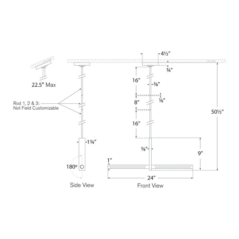 Axis LED Linear Pendant