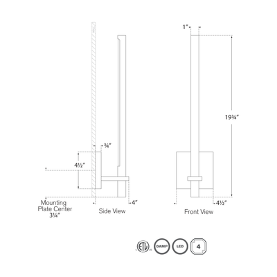 Axis Medium LED Wall Sconce