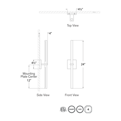 Axis Large LED Linear Wall Sconce