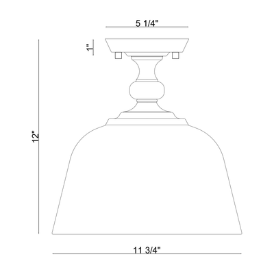 Berg Semi-Flush Mount