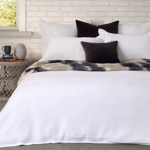 Quilted Duvet Cover | White