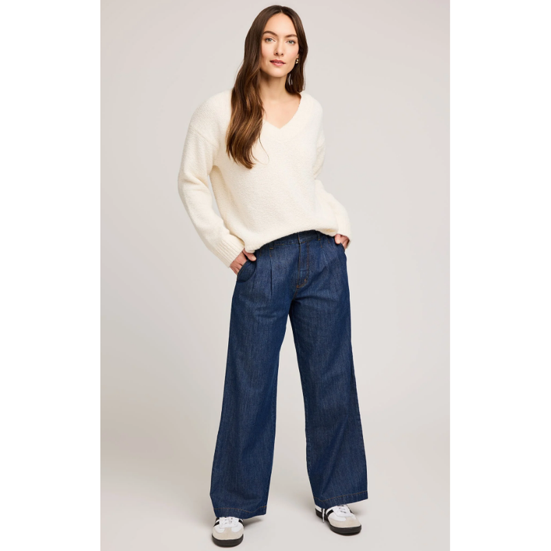 Tilda V-Neck Sweater | Cream