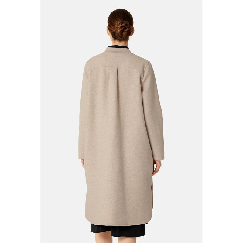 Long Zipped Coat | Wheat