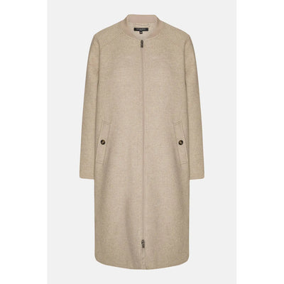 Long Zipped Coat | Wheat
