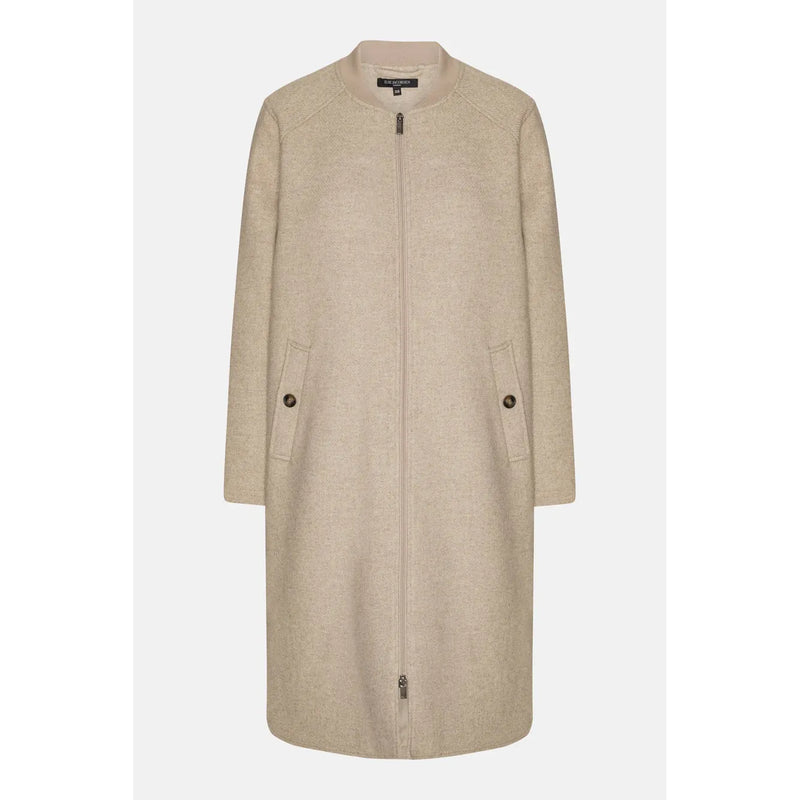 Long Zipped Coat | Wheat