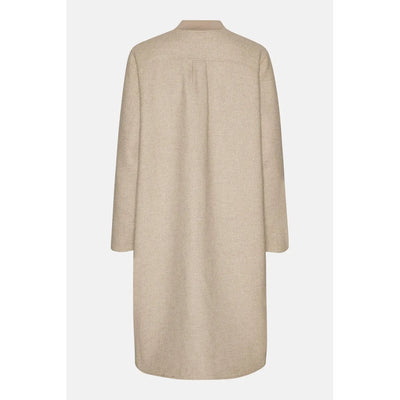 Long Zipped Coat | Wheat