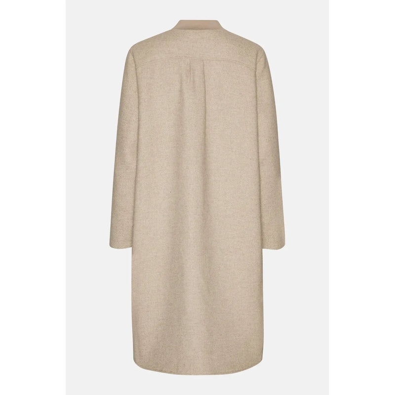 Long Zipped Coat | Wheat