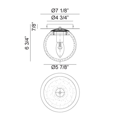 Nikini 1-Light Wall Sconce | Flush Mount