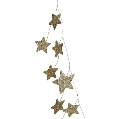 Glitter Paper Star Garland | Gold