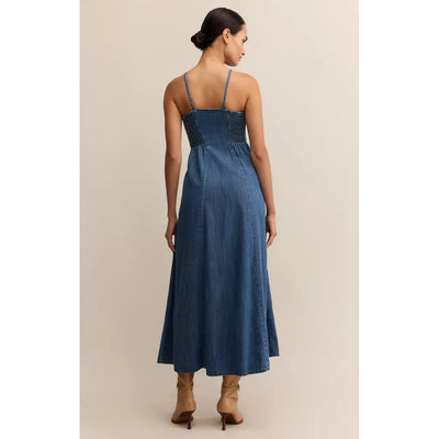 Angel Eyes Denim Midi Dress | Medium Indigo