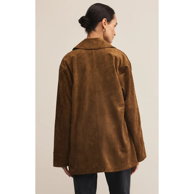Decker Faux Suede Coat | Coconut