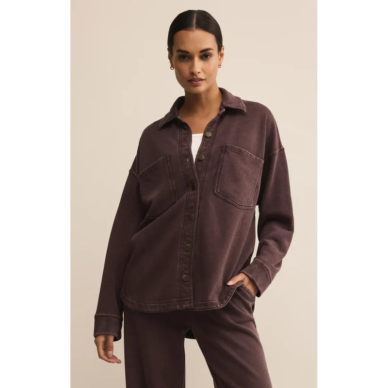 All Day Knit Jacket | Chocolate Cherry