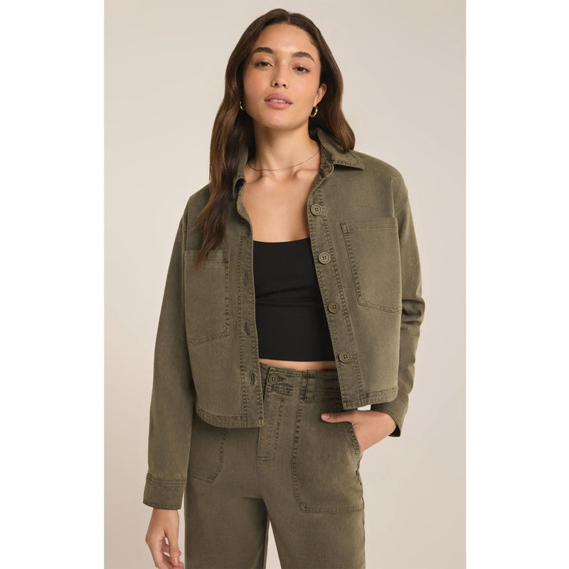 Cropped Jacket | Grape Leaf