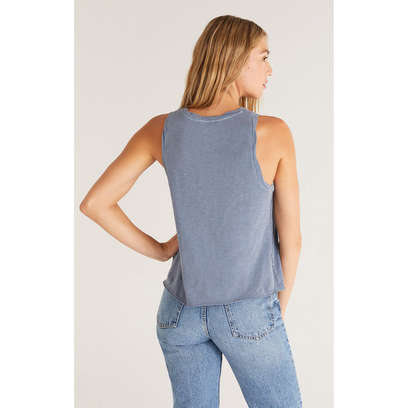 Journey Cotton Slub Tank | Worn Indigo