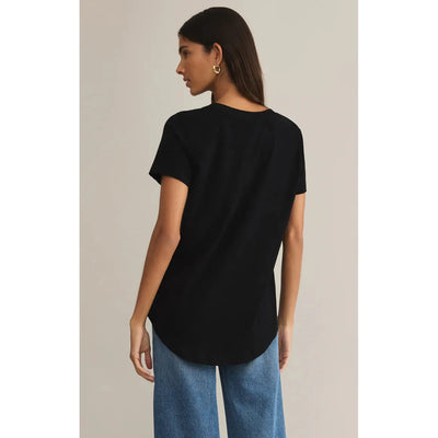 Asher V-Neck Tee | Black